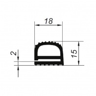 картинка Профиль 5019 ТЭП уплотнительный KRONE (515008059) L= 1 м/п (бухта 2,5м) от ТАЮРАВТО