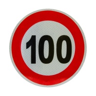 картинка Наклейка Ограничение скорости 100 км/ч наружная светоотражающая D20 см от ТАЮРАВТО