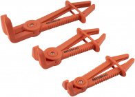 картинка зажимы для шлангов изогнутые 90° D 17-25-38мм с фиксатором (набор 3шт.) АвтоDело 30402, АвтоDело - оптом от представителя ведущих производителей