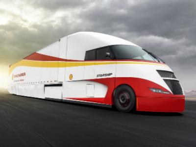 Аэродинамический тягач Shell оказался в 2,5 раза экономичнее обычных грузовиков