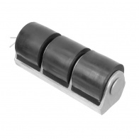 картинка Отбойник №2003/3 с платформой 3 ролик резиновый D=100, d=33, h=78 мм, РТИ-СЕРВИС - оптом от представителя ведущих производителей