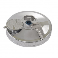 картинка Крышка б/б KN-073 d-80 хром металл с защитой и ключом /50, ТАЮРАВТО - оптом от представителя ведущих производителей